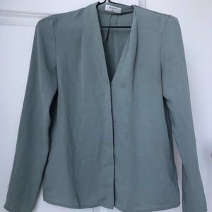 XS Babaton (Aritzia) Power Blouse, Green